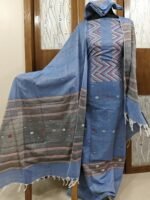 হাতে বোনা জামদানী থ্রি পিস - Image 10