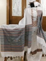 হাতে বোনা জামদানী থ্রি পিস - Image 11