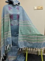 হাতে বোনা জামদানী থ্রি পিস - Image 16