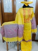 হাতে বোনা জামদানী থ্রি পিস - Image 6