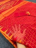 সুতী হাতে বোনা ঢাকাই জামদানী শাড়ি - Image 7